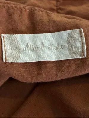 Altar’d State Tiered Babydoll Midi Dress Spaghetti Strap Ruffle Hem Rust Brown L thumbnail 4