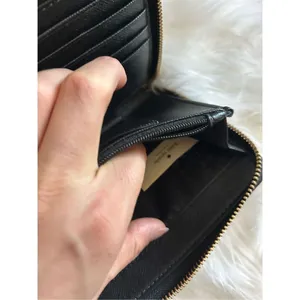 Kate Spade New York Black Gold Zip-Around & Logo Plate Kaden Wallet thumbnail 6
