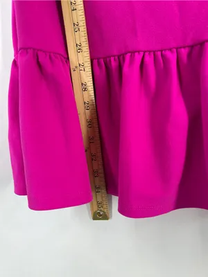 Maia Bright Pink Ruffle Hem Sleeveless Dress Size 6 thumbnail 10