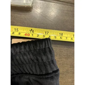 New PINK Victoria’s Secret Women’s Black Velour Jogger Pant Pockets Size XL Cozy thumbnail 3