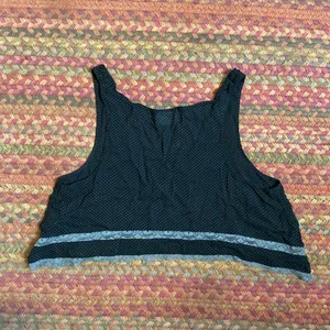 Intimately Free People Black Polka Dot Crop Top Lace Trim thumbnail 3