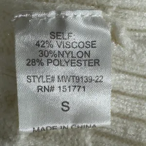 3229 | Altar'd State Cable Knit Cropped Sweater Ivory Cottagecore Coquette S thumbnail 10