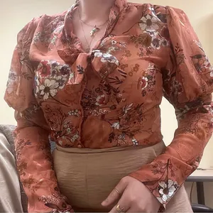Nasty Gal floral tie blouse thumbnail 2