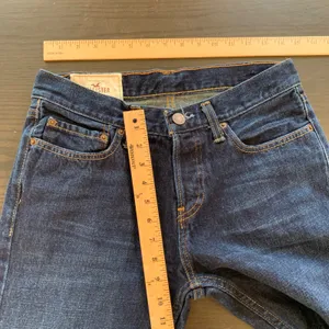 Hollister Womens Straight Leg Jeans Dark Wash Indigo Blue Denim Size‎ 29x32 READ thumbnail 7