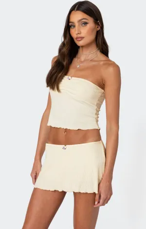 Edikted brand new yellow tube top xs thumbnail 3