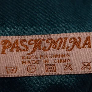 Teal Pashmina Style Scarf Wrap 26" x 70" w 4" Fringe thumbnail 5
