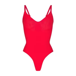 Skims x Lana Del Rey Seamless Sculpt Thong Bodysuit in Ruby thumbnail 2