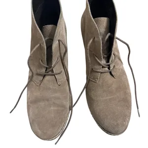 Björndal Rachel Wedge Ankle‎ Suede Boot Bootie Size 8 Tan Camel Neutral Comfort thumbnail 1