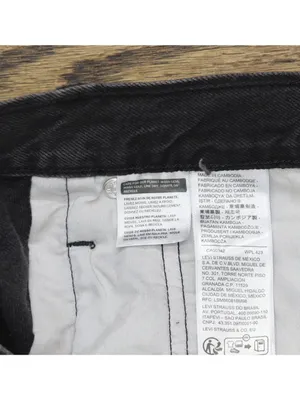 NWT Levi's 501 Original Distressed Button Fly Jean Shorts Jorts Lunar Black 30 thumbnail 5