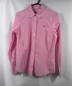 Vineyard Vines Pink Gingham Button Down Shirt Size 8 thumbnail 1