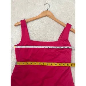 Lulus Truly the Cutest Hot Pink Satin Square Neck Mini Dress Size Small Cocktail thumbnail 7