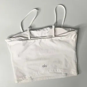 Alo Medium Bandeau Cami Top White FLAWED Yellow Stains thumbnail 5