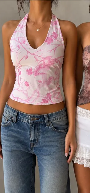 Almost Famous Y2K Floral Top Bundle Halter Tube Tops S thumbnail 1
