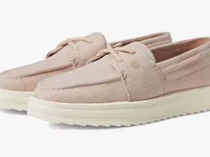 Sperry Women's Cruise Plushstep Slubby Linen Boat Sneaker Pink / Rose Dust Sz 7 thumbnail 1