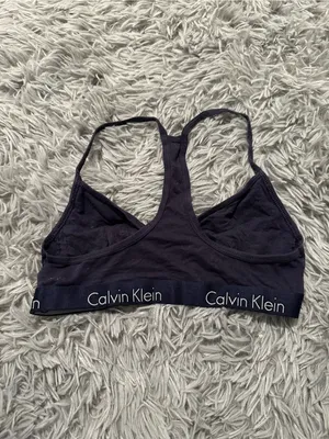 Calvin Klein Bralette navy blue and white size medium 34B loungewear athleisure thumbnail 3