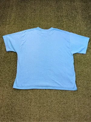 Vintage Fruit of the Loom Single Stitch Blue Babydoll T-Shirt Hummingbird Cactus thumbnail 6