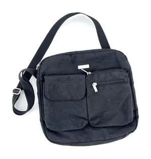 Baggallini Travel Crossbody Tote Bag Womens OS Black Lightweight Nylon‎ Travel thumbnail 1