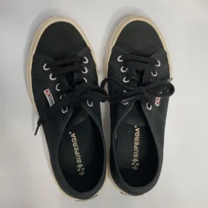 Superga canvas sneakers black & cream size‎ 7 thumbnail 6