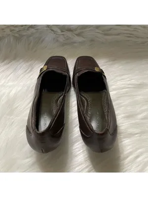 Naturalizer Brown Heels With Brass Buckle Size 7.5 thumbnail 4