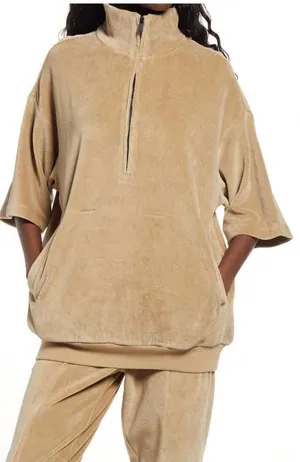 Fear of God Essentials Velour Half Zip Pullover size S thumbnail 1