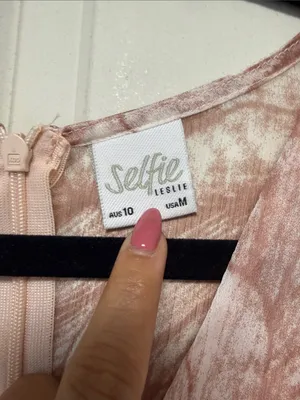 Selfie Leslie Blush Floral Wrap Mini Dress thumbnail 9