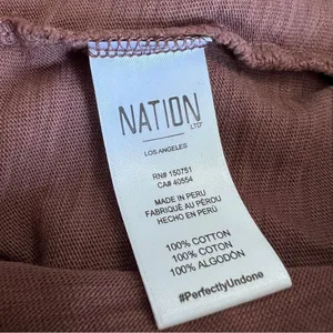Nation LTD Calissa Brown Cotton Puff Sleeve Open Back Bow Mini Dress NWT XS thumbnail 12