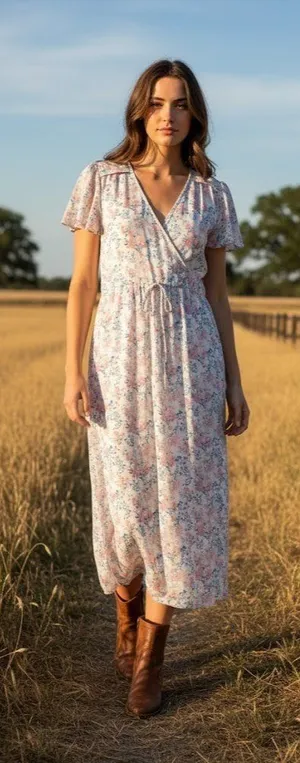 NWT Christy Dawn The Dawn in Carnation Blossom Lightweight Midi Dress S $198 thumbnail 1