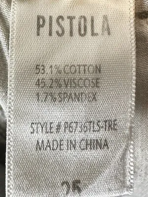 Pistola Pants Womens Luci High Rise Cropped Green Chino Red Racer Stripe Size 25 thumbnail 5