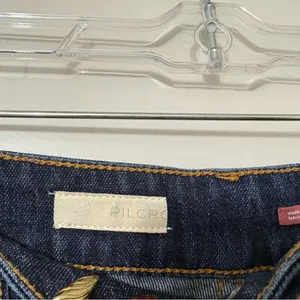 Pilcro The Bow Boyfriend Jeans Anthropologie Dark Wash Distressed Size 31 thumbnail 7