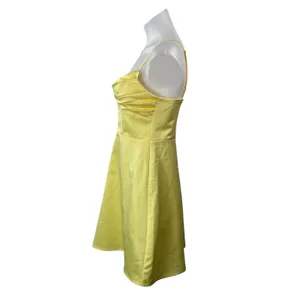 Princess Polly Della Womens Yellow Sleeveless Silky Camisole A-line Mini Dress 6 thumbnail 2