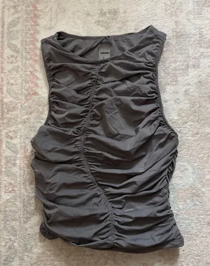 Garage Gray Runched Top  thumbnail 1