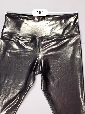 Athleta Elation Shine Leggings LP Black High Rise Metallic Ankle Lustre thumbnail 7
