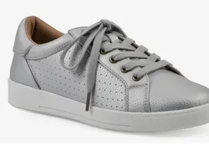 White Mountain Women's Uniform Lace-Up Sneakers Silver Size 9.5 Casual Shoes thumbnail 1