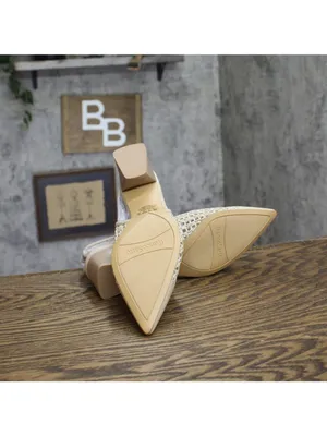 Franco Sarto Pump Faux Leather Woven Alabaster Off White MISMATCH (7.5M/8M) thumbnail 5