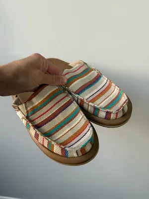 Sanuk You Got My Back St Blanket Bright Multi Color Pattern Striped Slip On Shoe thumbnail 3