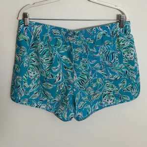Lilly Pulitizer Luxletic Ocean Trail Athletic shorts‎ size large thumbnail 4