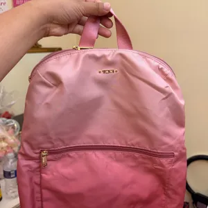 TUMI Voyageur‎ Just in Case Travel Backpack Nylon Ombré Pink Lightweight thumbnail 11