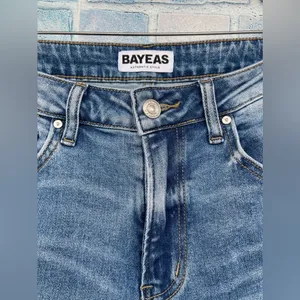 BAYEAS High -Rise Wide Leg Jeans with Frayed Hem size 28 thumbnail 3