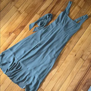 Show Me Your Mumu Claire Midi Dress- Silver Sage Crisp thumbnail 2