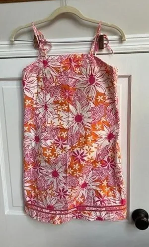 Lilly Pulitzer tropical floral dress smocked size 14 thumbnail 1