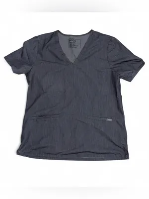 FIGS Technical Collection Gray Scrub Top Size Large thumbnail 2