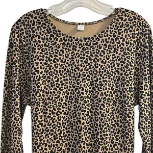 Old Navy Women's Leopard Print Long Sleeve Dress Size‎ L thumbnail 12