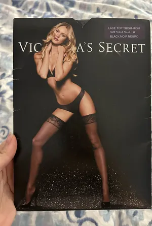 Victoria’s Secret black lace top thigh high thumbnail 1