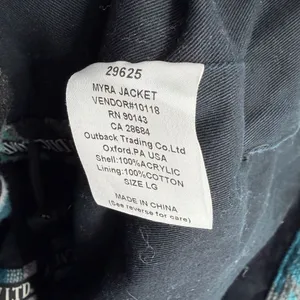 Outback Trading Co women’s Myra Aztec print faux fur lined hooded jacket sz L thumbnail 4