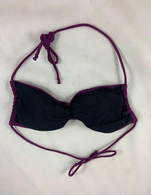 MD Purple Triangle String Bikini Top Size M thumbnail 2