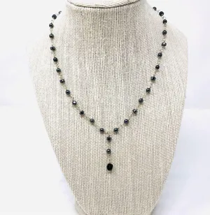 Delicate sterling silver, beaded  necklace thumbnail 2