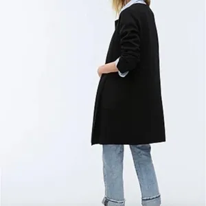 J. Crew Juliette Collarless Sweater Blazer Size S Open Front Wool Blend Preppy thumbnail 3
