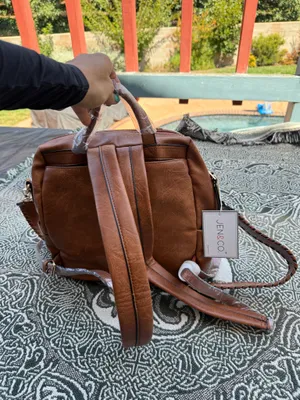 NWOT Jen & Co. AMELIA BACKPACK WITH GUITAR STRAP Brown thumbnail 3