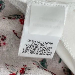 CHELSEA & VIOLET Skirt Large White Red Floral Tie Elastic Waist Handkerchief Hem thumbnail 10
