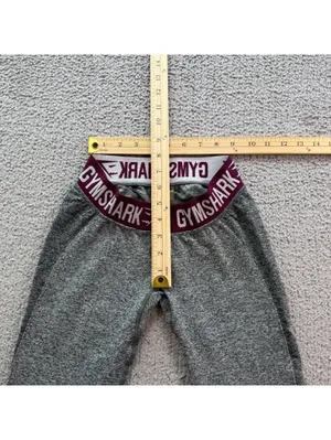 Gymshark Flex Seamless Grey Burgundy Contour Workout Leggings XS Dry Gym thumbnail 3